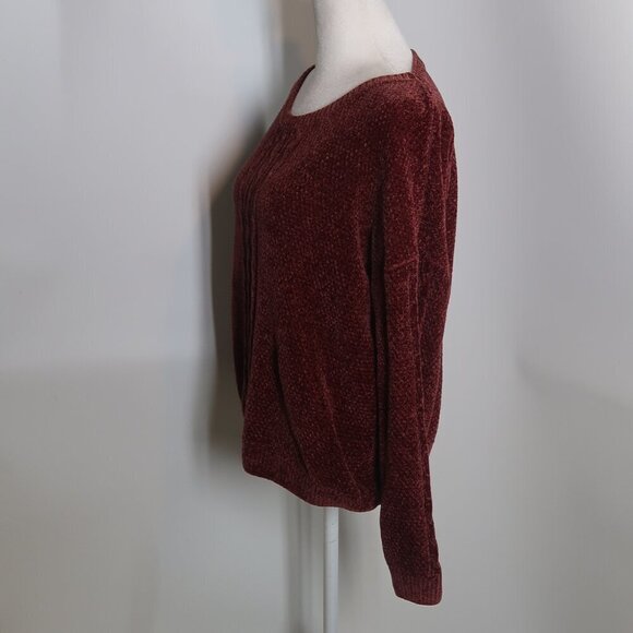 Pink Rose Women's Maroon Colored Sweater Size Medium - Picture 4 of 6